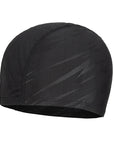 Women Men Spandex Swimming Cap Black Lightning