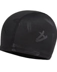 Women Men Spandex Swimming Cap Black Lightning