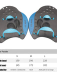 1 Pair Swim Paddles Hand Professional Swimming Paddles